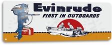 Evinrude Outboard Motors Boat Marina Retro Boat Garage Wall Decor Metal Tin Sign picture