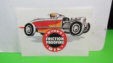 NOS WYNN'S OIL FRITION PROOFING HOT ROD DECAL/STICKER 4 1/4