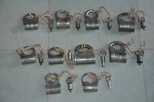 10 Pc Vintage Handcrafted Fine Small Screw System Padlocks picture