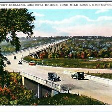 c1920s Minneapolis, MN Fort Snelling Mendota Mile Long Bridge Postcard Minn A90 picture