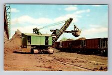 Hurley WI-Wisconsin, Electric Power Shovel Loading Iron, Vintage Postcard picture