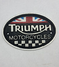 TRIUMPH Motorcycles Oval Cast Iron Sign, 5.5”x7.75” Reproduction picture