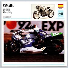 Yamaha 250 TZ-M Alberto Puig 1991 Spain Edito Service Atlas Motorcycle Card picture