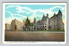 Peoria IL-Illinois, St Francis Hospital Chapel Convent Antique Vintage Postcard picture