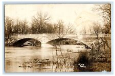 1911 View Of Memorial Bridge Anderson Indiana IN RPPC Photo Antique Postcard picture