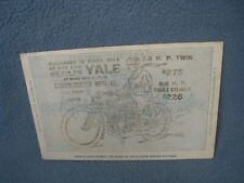 Rare Vintage Yale Single Cylinder Motorcycle Post Card picture