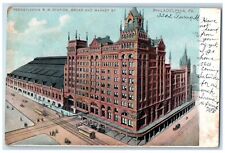 Pennsylvania R.R Station Broad And Market ST. Building Philadelphia PA Postcard picture