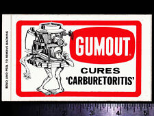GUMOUT Carburetor Cleaner - Original Vintage 1970's Racing Decal/Sticker  CC picture