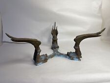 Vintage Arthur Court Stand Dog w Wings Cast Metal Brass Goth Haunted House picture