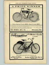 1904 PAPER AD The Merkel Reading Thoroughbred Breeze Tourist Motorcycle picture