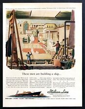1952 Salvatore Fiume Mural for Andrea Doria Ship Italian Line vintage print ad picture
