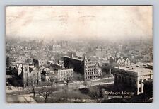 Columbus OH-Ohio, Aerial Of Town Area, Antique, Vintage Souvenir c1909 Postcard picture