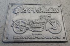 1934 Indian motorcycles cast aluminium sign plaque man cave decoration not iron picture