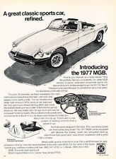 1977 MG MGB - Refined - Classic Vintage Advertisement Ad D47 picture