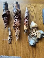Lot Of Hand Carved Tree Wizards picture