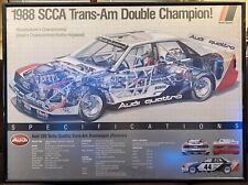 Rare Framed Audi 1988 SCCA Trans-Am Cutaway Dealer Print Poster (50x37) picture
