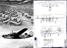  B-24 Liberator Blueprint Plans WW2 period RARE Drawings Consolidated  picture