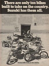 1970 Suzuki - Built to take on the country - Vintage Motorcycle Ad picture