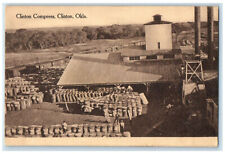 1911 View of Clinton Compress Clinton Oklahoma OK Vintage Posted Postcard picture