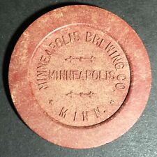 c1920's-30's Minneapolis Brewing Co. Maroon Advertising Poker Chip  picture