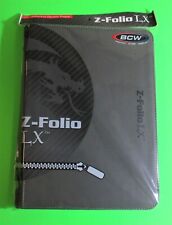BCW GAMING Z-FOLIO 9-POCKET LX ALBUM - GRAY, HOLDS 360 CARDS, ZIPPER CLOSURE picture