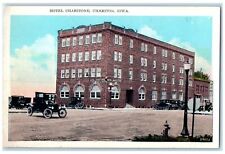 c1920 Hotel Charitone & Restaurant Building Classic Car Charitone Iowa Postcard picture