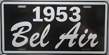 METAL LICENSE PLATE 1953 53 BEL AIR FITS CHEVY CONVERTIBLE STATION WAGON SEDAN picture