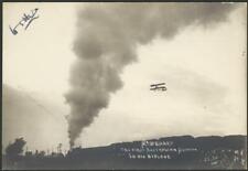 Mr WE Hart flying over a train at Richmond 1911 AVIATION OLD PHOTO picture