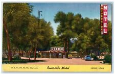 1952 Riverside Motel Exterior View Building Provo Utah Vintage Antique Postcard picture