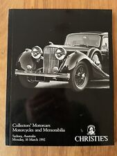 Christie's Collectors' Motorcars, Motorcycles Memorabilia 1992 Sydney catalogue picture