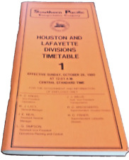 OCTOBER 1980 SOUTHERN PACIFIC HOUSTON LAFAYETTE DIVISION EMPLOYEE TIMETABLE #1 picture