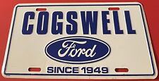 Cogswell Ford Since 1949 Dealership Booster License Plate Russellville Arkansas picture