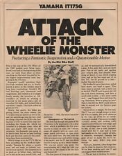 1980 Yamaha IT175G - 4-Page Vintage Motorcycle Test Article picture