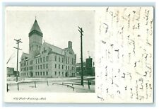 c1910 City Hall Lansing Michigan MI Potterville Posted Antique Postcard picture