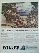 1944 WW2 Buy War Bonds, Allied Forces Willy's Jeep Print Ad  picture