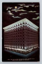 Denver CO-Colorado, Gas And Electric Building At Night Souvenir Vintage Postcard picture