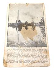 Antique 1910 Washington Monument Photo Postcard Draughons JNO. F. #1C picture