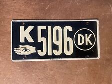 1953 Denmark Wheaties Mini Bicycle License Plate 5” x 2” picture