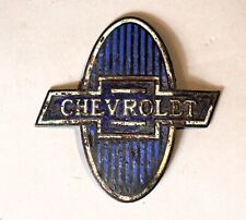 Vintage 1929-32 Chevrolet Radiator Badge Emblem Enamel Metal Rare Chevy GM picture