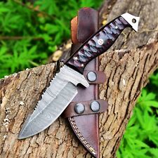 AA Knives 9.5 Inches Damascus Steel Hunting Knife With Micarta Handle picture