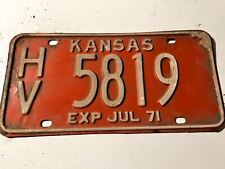 Vintage 1971 Harvey County Kansas License Plate 5819 picture