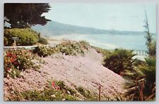 Solana Beach California, Highway 101 Lagoons & Flowers, Vintage Postcard picture