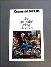 1975 Kawasaki S-1 S1 250 Motorcycle Bike Vintage Sales Brochure Folder picture