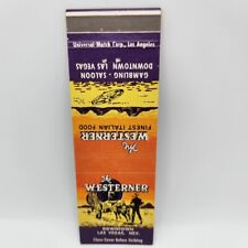 Vintage Matchbook The Westerner Gambling Saloon Las Vegas 1950s Collectible picture