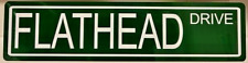 FLATHEAD DRIVE Metal Street Sign V8 Engine Motorcycle Harley Panhead Ford Garage picture