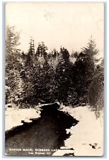 Hubbard Lake Michigan MI Postcard RPPC Photo Winter Magic 1951 Posted Vintage picture