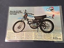 1972 Honda XL250 laminated 11x17 original print ad picture