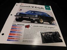 1975-1976 Chevrolet Cosworth Vega Spec Sheet Brochure Photo Poster picture