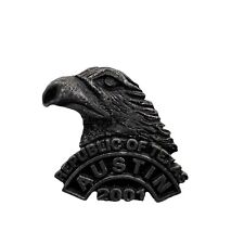 Vintage Republic Of Austin Texas Eagle Pin Badge 2001 Pewter Collectible Pin  picture