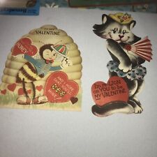 Vintage Large Mechanical Valentines Lot Of 2 picture
